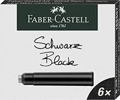 Faber-Castell blækpatroner - Sort - 6 stk.