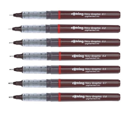 Rotring Tikky Graphic - Pigmented ink - Filtpen