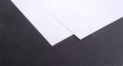 Æskekarton 0,5 mm  (70 x 100 cm) hvid på begge sider.