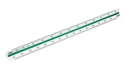 Linex 314 - Omsætningslineal i plastik - 30 cm - Skala 1:500, 1:1000, 1:1250, 1:1500, 1:2000, 1:2500