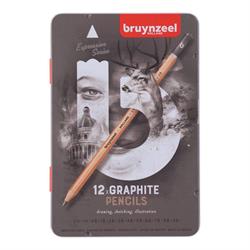 Bruynzeel Graphite Pencils - Sæt af 12 hårdheder