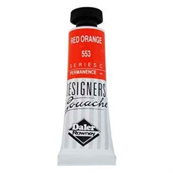 Daler -Rowney designers-gouache, tube 15 ml. - Red Orange (553)